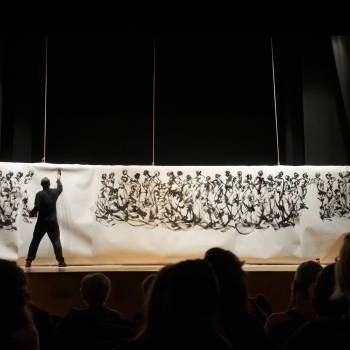 Paint Theatre performance by Giuliano Del Sorbo on Guglielmo Tell by Gioachino Rossini - Teatro Bramante, Urbania